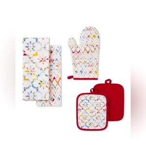 Mainstays Ogee Tile 5 Piece Kitchen Set